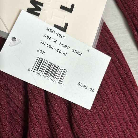 SIMON MILLER Dark Red Ribbed MIDI Dress S - Picture 7 of 9